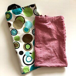 2 Handmade Grocery Bags Reusable Totes Beach Small Laundry Bag Lightweight